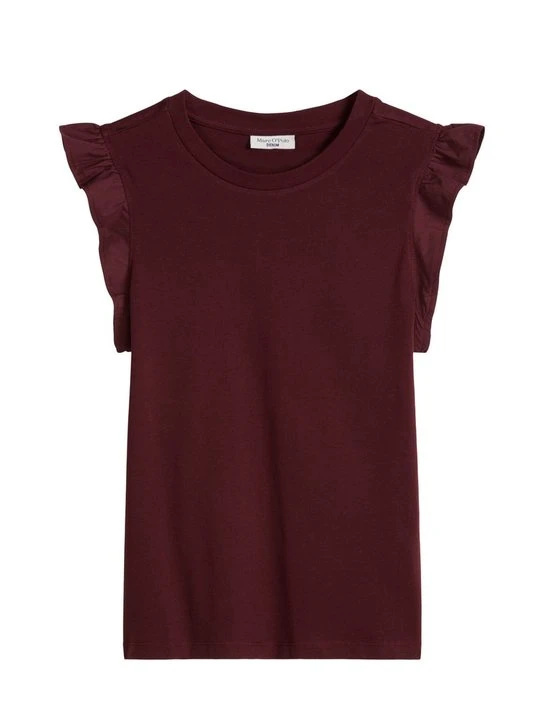 Zdjęcie produktu T-shirt z nadrukiem Marc O'Polo ciemnoczerwony