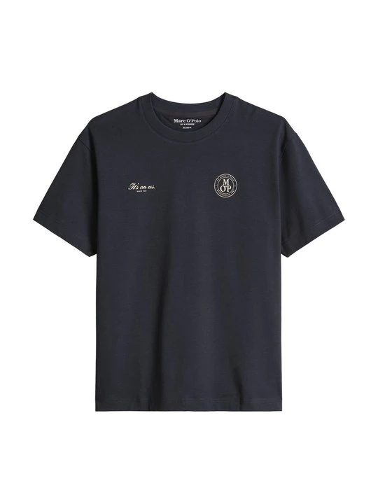 Zdjęcie produktu T-shirt z nadrukiem Marc O'Polo granatowy