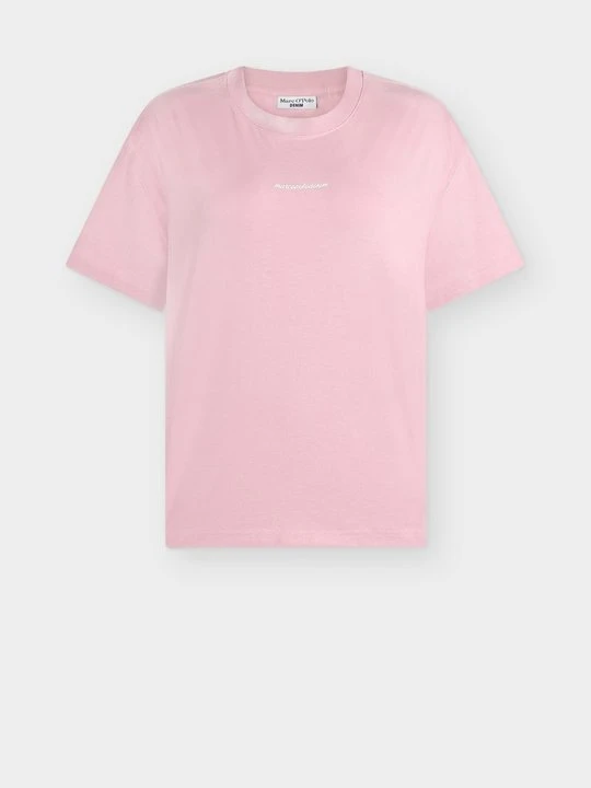 Zdjęcie produktu T-shirt z nadrukiem Marc O'Polo jasnoróżowy