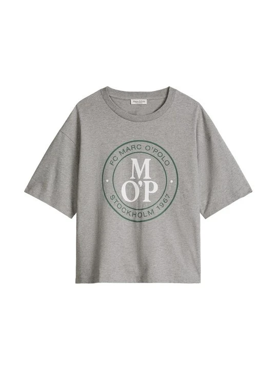 Zdjęcie produktu T-shirt z nadrukiem Marc O'Polo jasnoszary