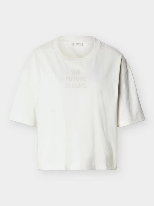 Zdjęcie produktu T-shirt z nadrukiem Marc O'Polo jasnoszary