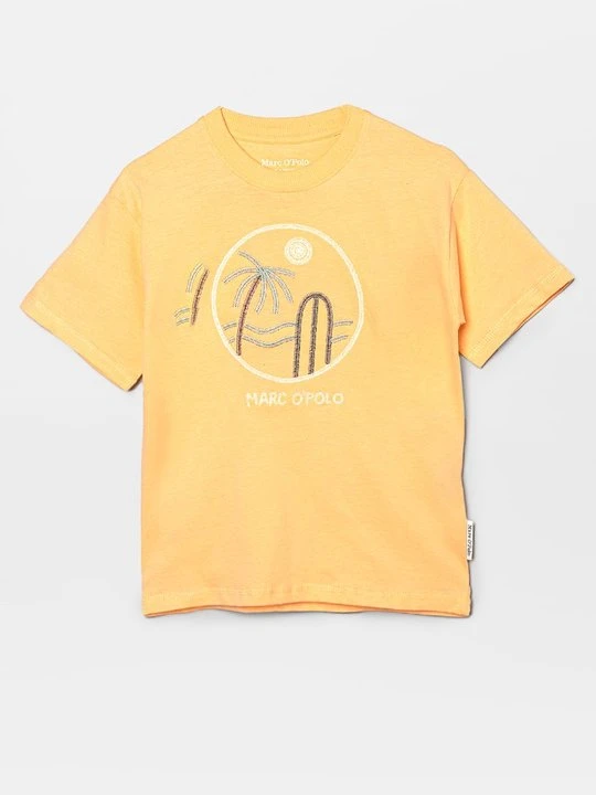 Zdjęcie produktu T-shirt z nadrukiem Marc O'Polo żółty