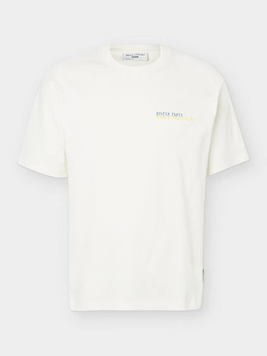 Zdjęcie produktu T-shirt z nadrukiem Marc O'Polo mleczny