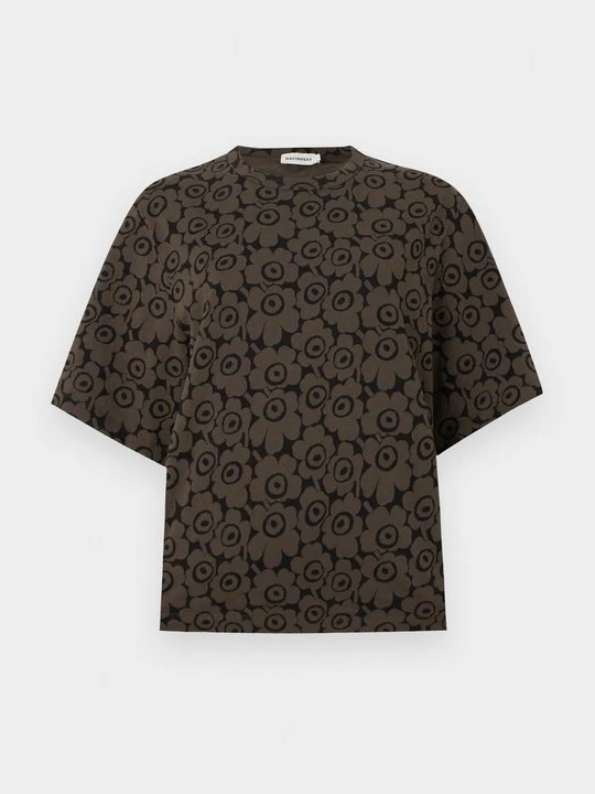Zdjęcie produktu T-shirt z nadrukiem Marimekko brązowy