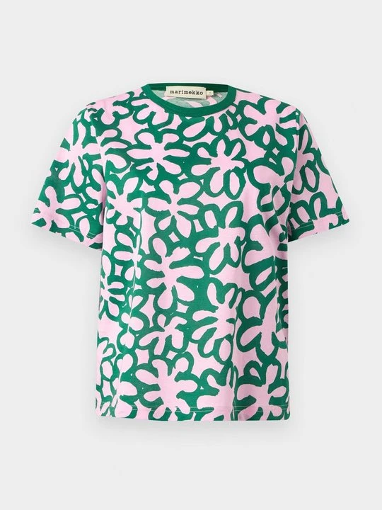Zdjęcie produktu T-shirt z nadrukiem Marimekko jasnoróżowy