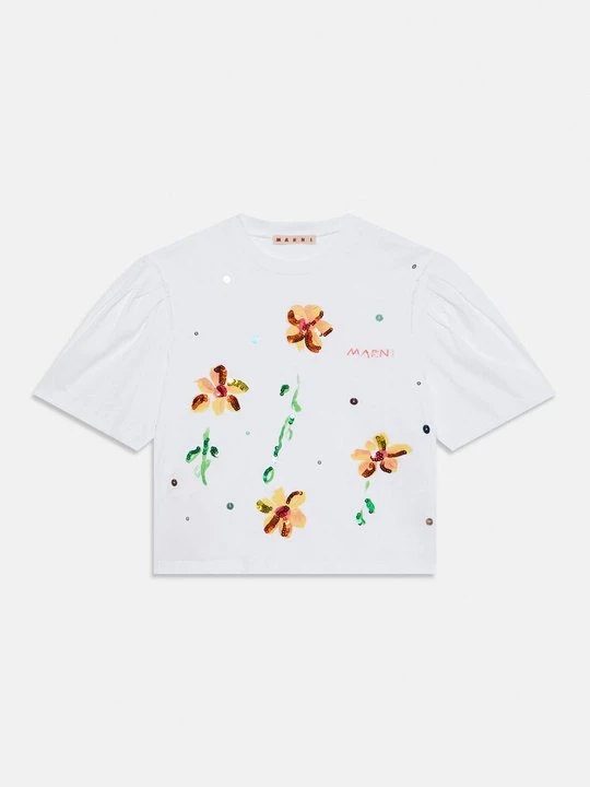 Zdjęcie produktu T-shirt z nadrukiem Marni biały