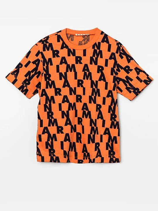 Zdjęcie produktu T-shirt z nadrukiem Marni pomarańczowy