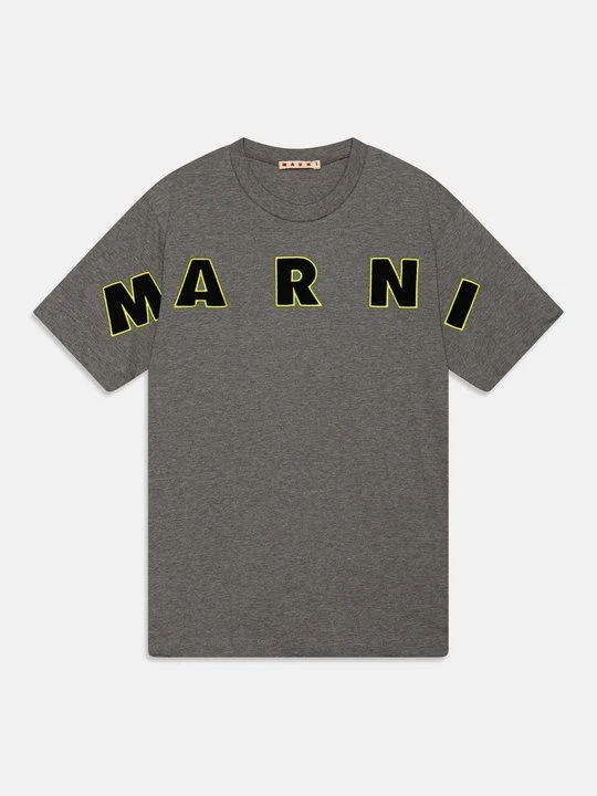 Zdjęcie produktu T-shirt z nadrukiem Marni jasnoszary melanż