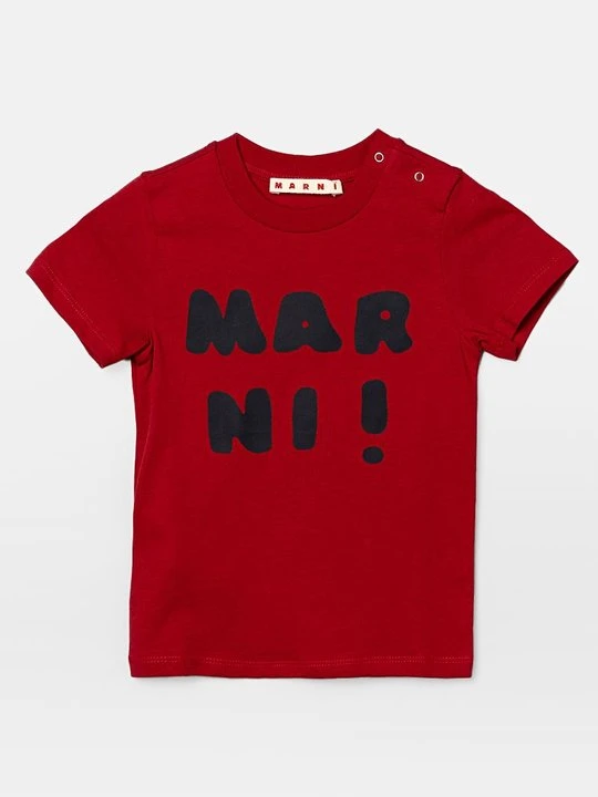 Zdjęcie produktu T-shirt z nadrukiem Marni czerwony