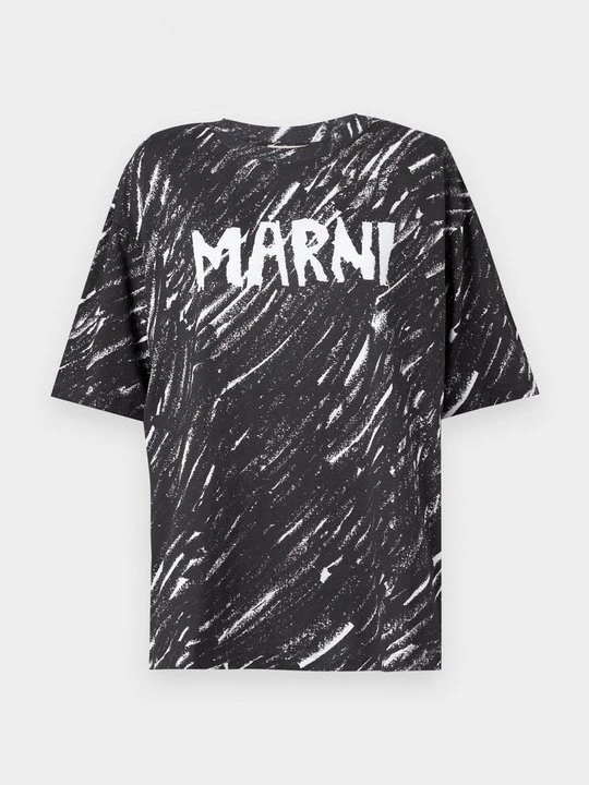Zdjęcie produktu T-shirt z nadrukiem Marni czarny