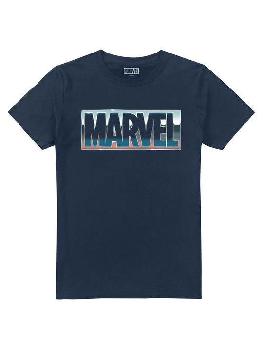 Zdjęcie produktu T-shirt z nadrukiem Marvel granatowy