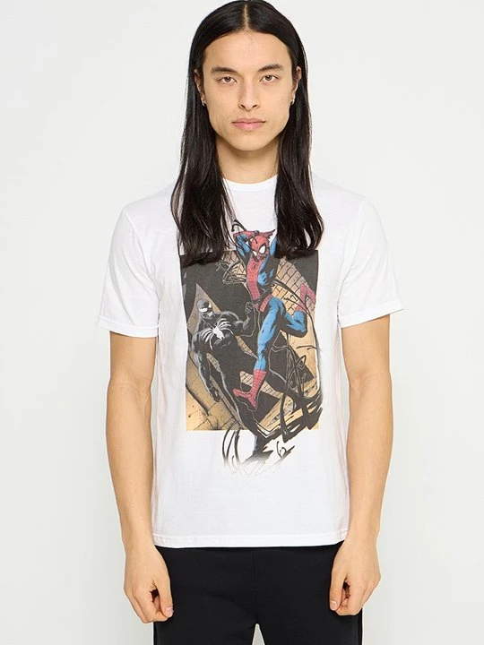 Zdjęcie produktu T-shirt z nadrukiem Marvel biały