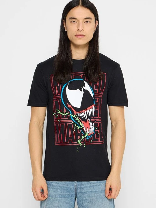 Zdjęcie produktu T-shirt z nadrukiem Marvel czarny