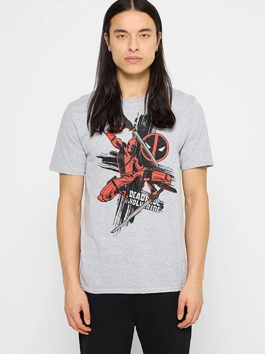 Zdjęcie produktu T-shirt z nadrukiem Marvel szary