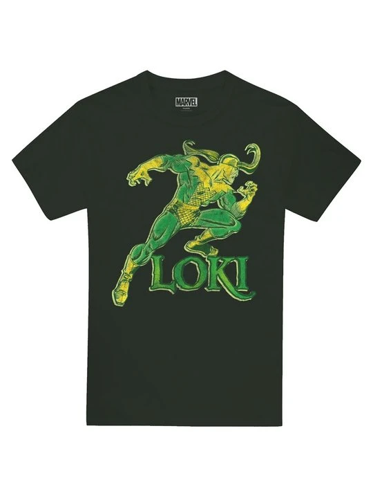 Zdjęcie produktu T-shirt z nadrukiem Marvel ciemnozielony