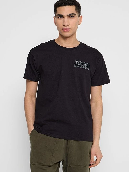 Zdjęcie produktu T-shirt z nadrukiem Marvel czarny