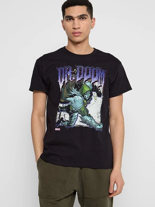 Zdjęcie produktu T-shirt z nadrukiem Marvel czarny