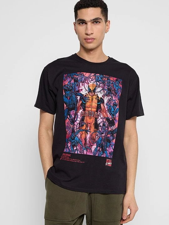 Zdjęcie produktu T-shirt z nadrukiem Marvel czarny