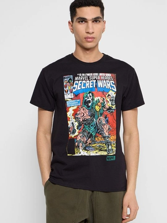Zdjęcie produktu T-shirt z nadrukiem Marvel czarny