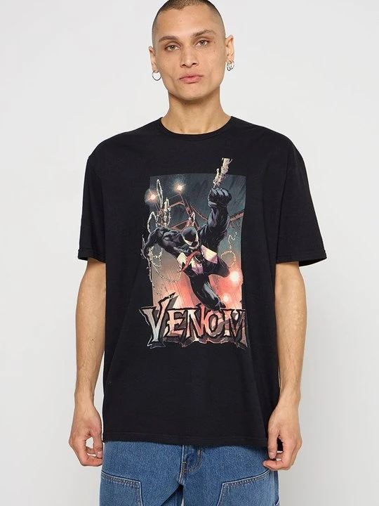 Zdjęcie produktu T-shirt z nadrukiem Marvel czarny