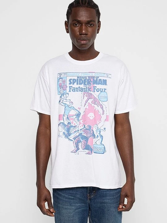 Zdjęcie produktu T-shirt z nadrukiem Marvel biały