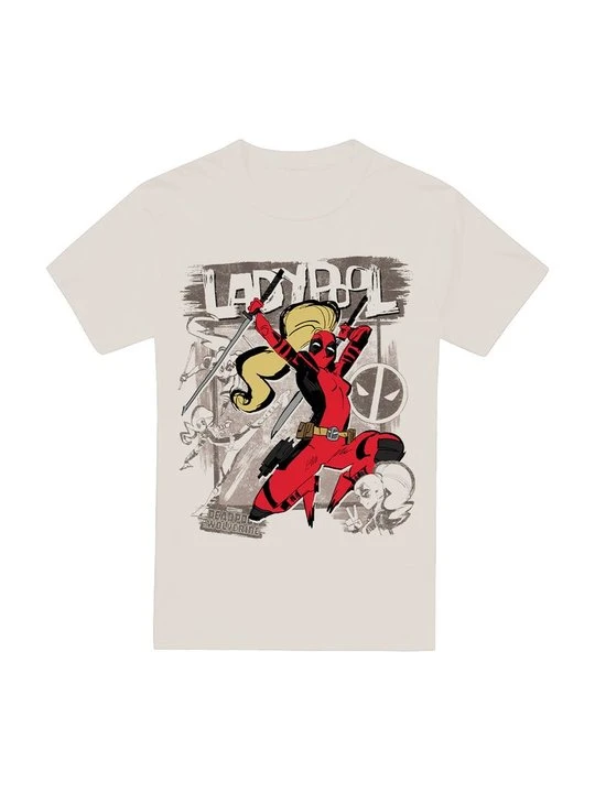 Zdjęcie produktu T-shirt z nadrukiem Marvel mleczny