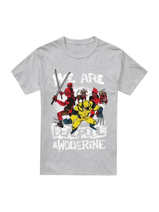 Zdjęcie produktu T-shirt z nadrukiem Marvel szary melanż