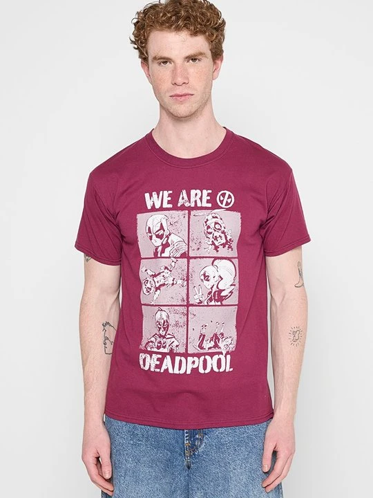 Zdjęcie produktu T-shirt z nadrukiem Marvel ciemnoczerwony