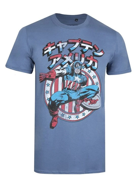 Zdjęcie produktu T-shirt z nadrukiem Marvel granatowy