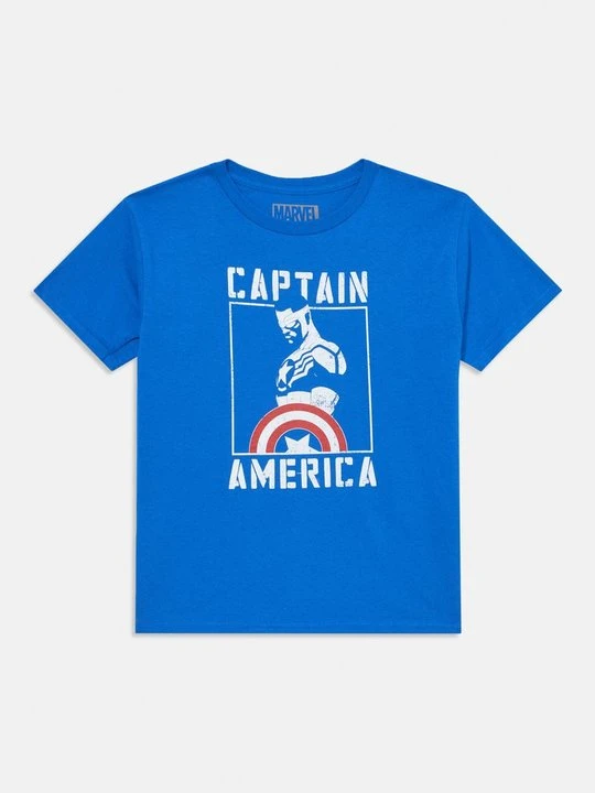 Zdjęcie produktu T-shirt z nadrukiem Marvel błękit królewski
