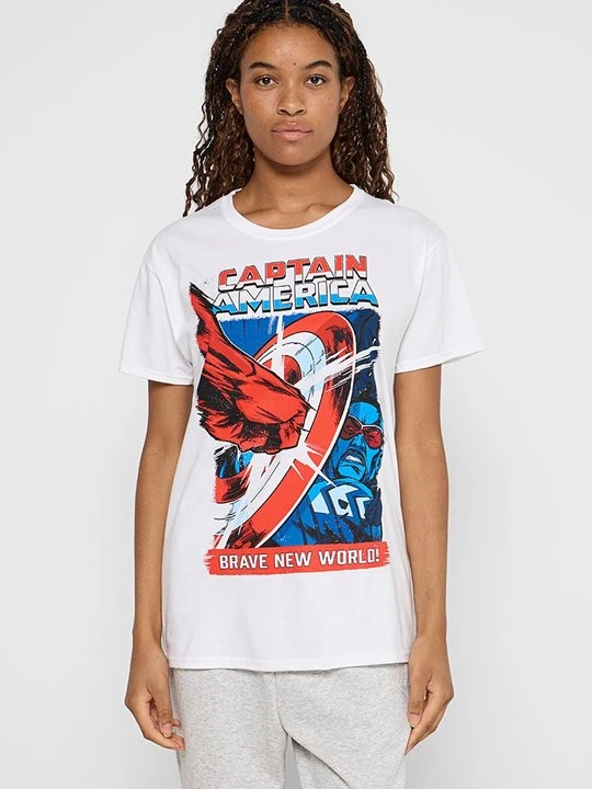 Zdjęcie produktu T-shirt z nadrukiem Marvel biały