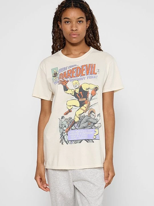 Zdjęcie produktu T-shirt z nadrukiem Marvel beżowy
