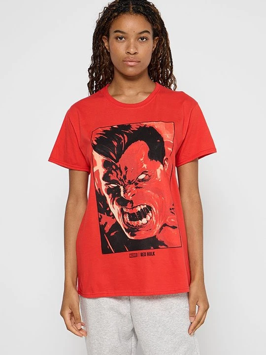Zdjęcie produktu T-shirt z nadrukiem Marvel czerwony