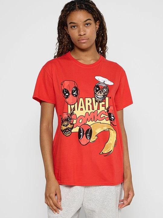 Zdjęcie produktu T-shirt z nadrukiem Marvel czerwony
