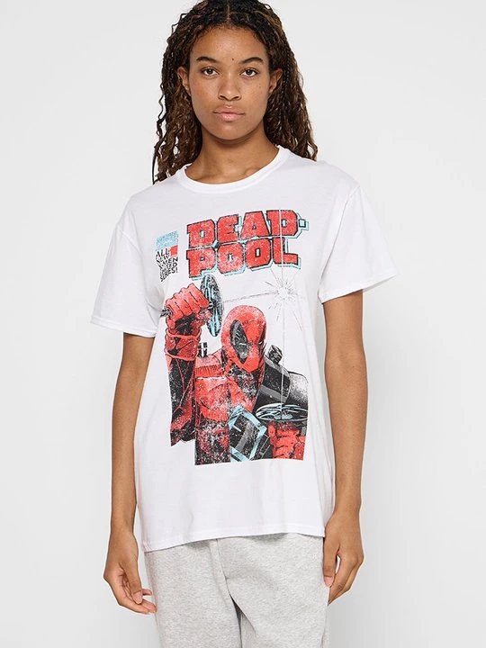 Zdjęcie produktu T-shirt z nadrukiem Marvel biały