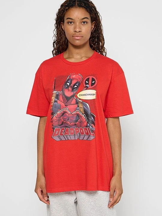 Zdjęcie produktu T-shirt z nadrukiem Marvel czerwony