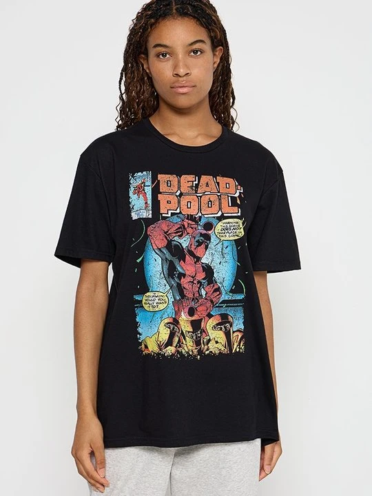 Zdjęcie produktu T-shirt z nadrukiem Marvel czarny