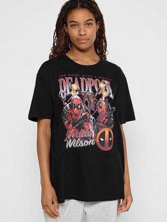 Zdjęcie produktu T-shirt z nadrukiem Marvel czarny