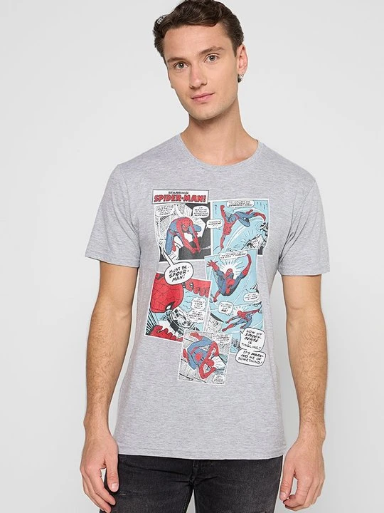 Zdjęcie produktu T-shirt z nadrukiem Marvel szary
