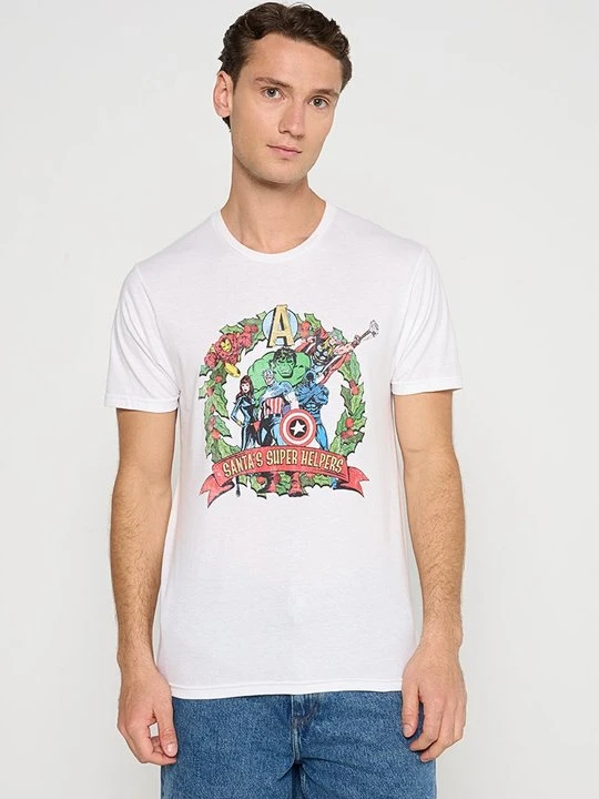 Zdjęcie produktu T-shirt z nadrukiem Marvel biały