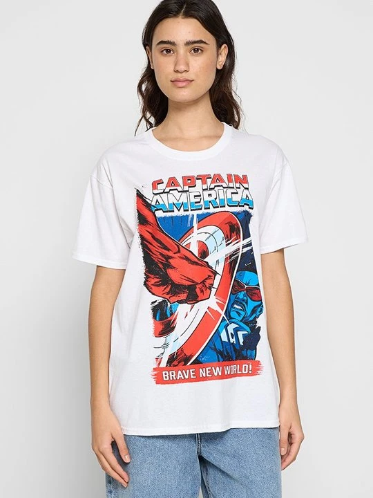 Zdjęcie produktu T-shirt z nadrukiem Marvel biały