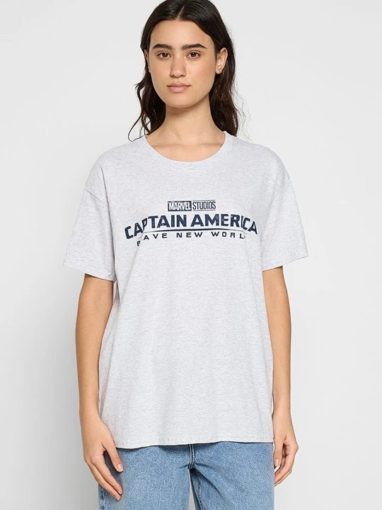 Zdjęcie produktu T-shirt z nadrukiem Marvel jasnoszary