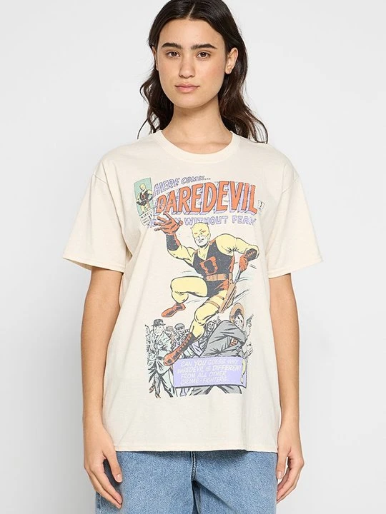 Zdjęcie produktu T-shirt z nadrukiem Marvel beżowy