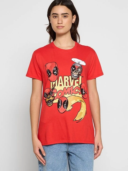 Zdjęcie produktu T-shirt z nadrukiem Marvel czerwony
