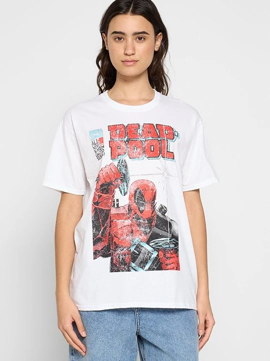 Zdjęcie produktu T-shirt z nadrukiem Marvel biały