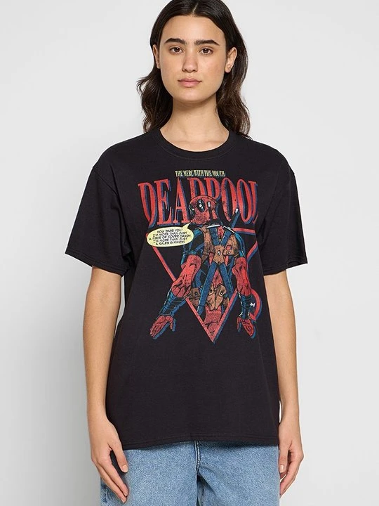 Zdjęcie produktu T-shirt z nadrukiem Marvel czarny