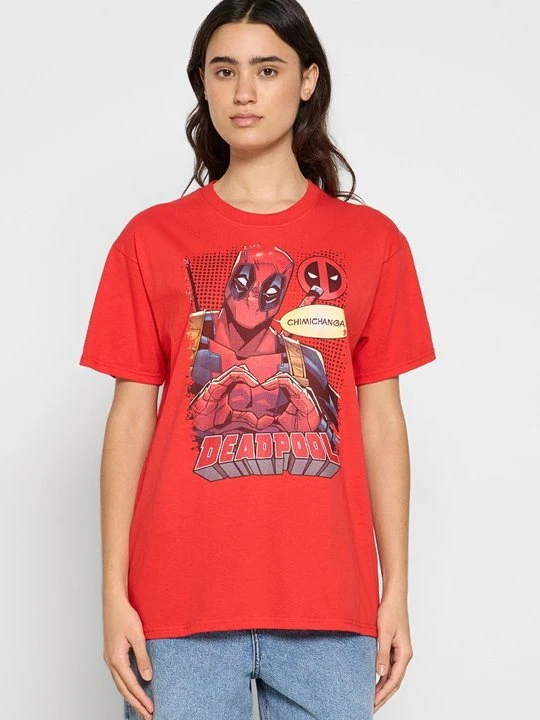 Zdjęcie produktu T-shirt z nadrukiem Marvel czerwony