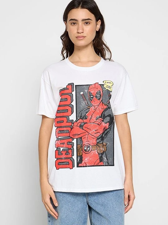 Zdjęcie produktu T-shirt z nadrukiem Marvel biały