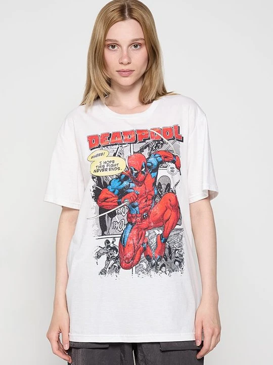Zdjęcie produktu T-shirt z nadrukiem Marvel biały