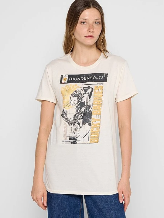 Zdjęcie produktu T-shirt z nadrukiem Marvel beżowy